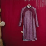 Cho Thuê Áo Dài Nam Tơ Đỏ Ca Dao Voan 2 Lớp Magnus