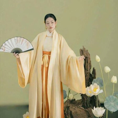 Cho Thuê Giao Lĩnh Vàng Lụa Bóng Váy Cam