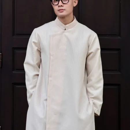 Cho Thuê Áo Dài Cúc Bấm GiDi 4 màu Kem, Hồng, Xanh Lá, Xanh Dương