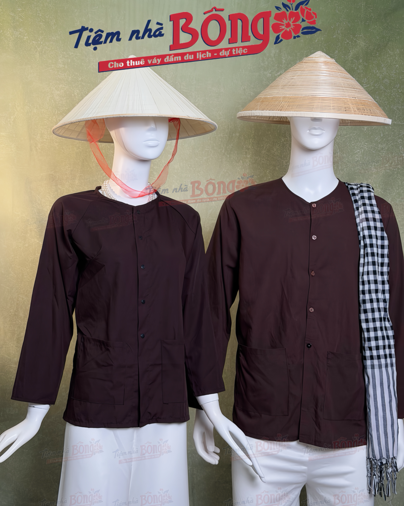 Cho Thuê Áo Bà Ba Nữ Nâu
