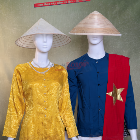 Cho Thuê Áo Bà Ba Nam Xanh Dương