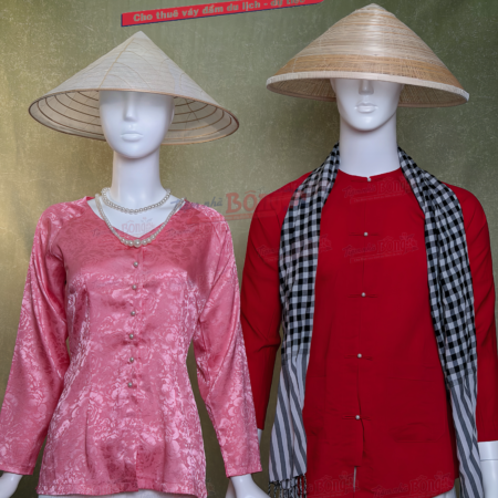 Cho Thuê Áo Bà Ba Nam Đỏ Nút Ngọc