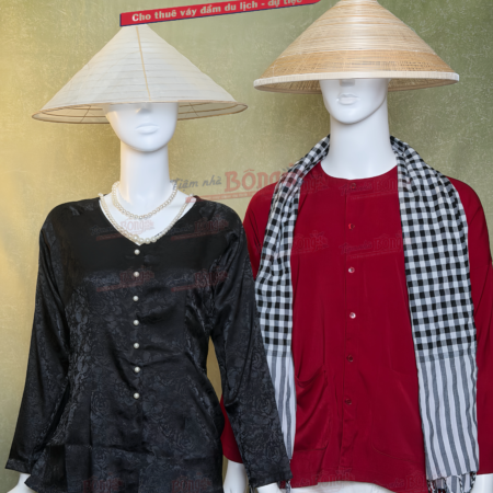 Thuê Áo Bà Ba Nam Đỏ