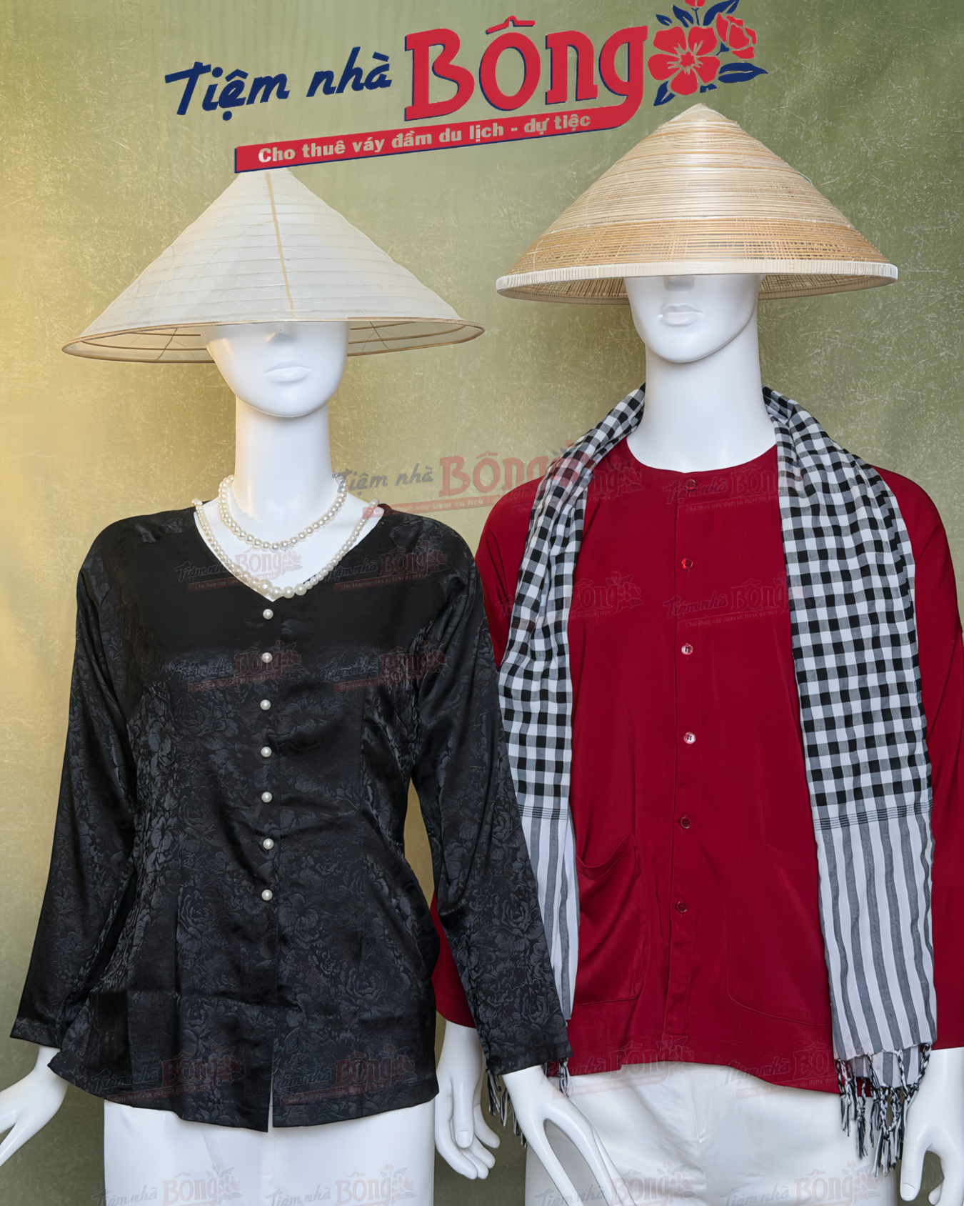 Cho Thuê Áo Bà Ba Nam Đỏ