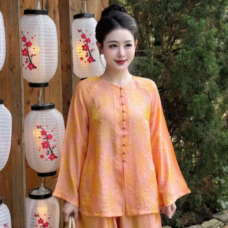 Cho Thuê Set Pháp Phục Cam Óng (Bigsize)