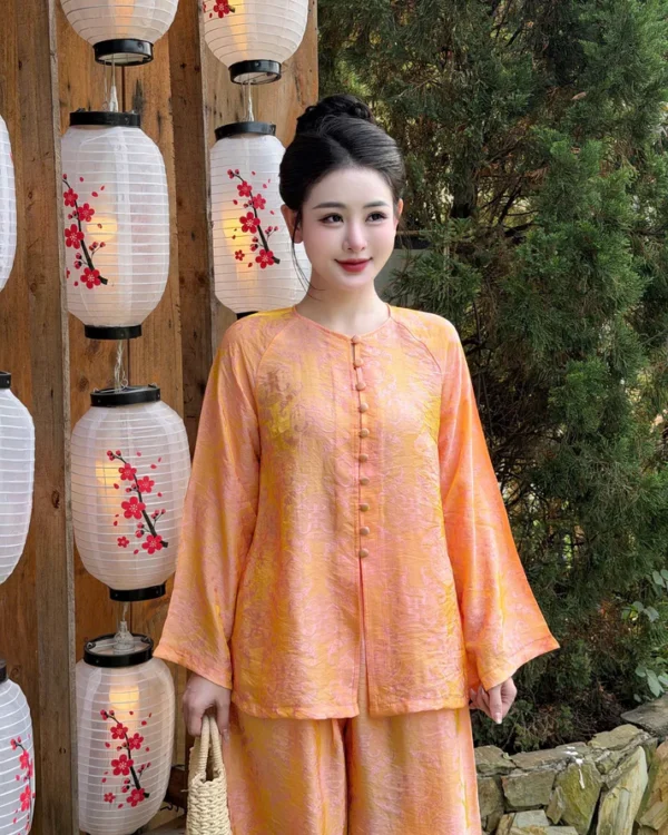 Cho Thuê Set Pháp Phục Cam Óng (Bigsize)