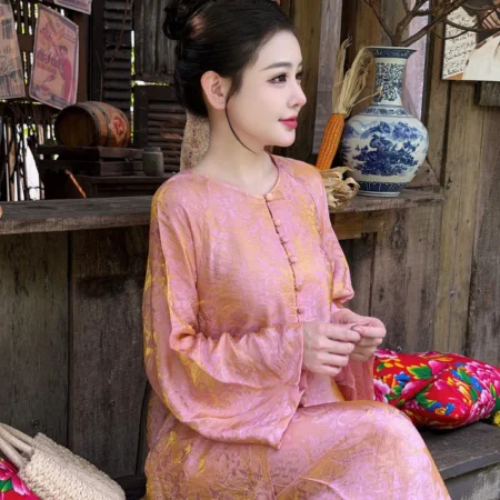 Cho Thuê Set Pháp Phục Hồng Óng (Bigsize)
