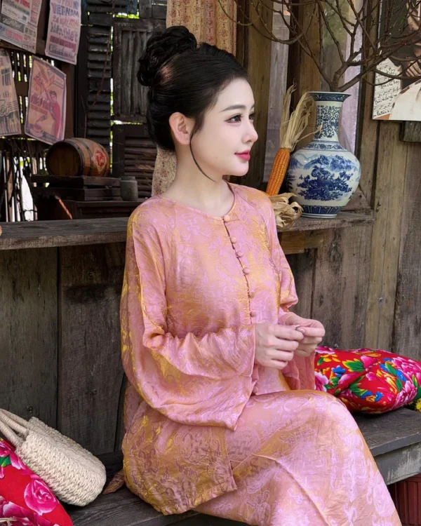 Cho Thuê Set Pháp Phục Hồng Óng (Bigsize)
