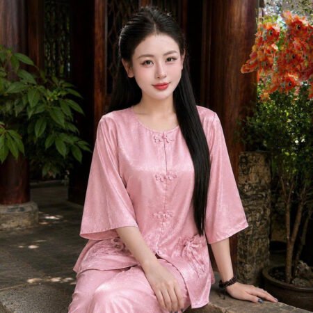 Cho Thuê Set Pháp Phục Hồng Nhạt Túi Nơ