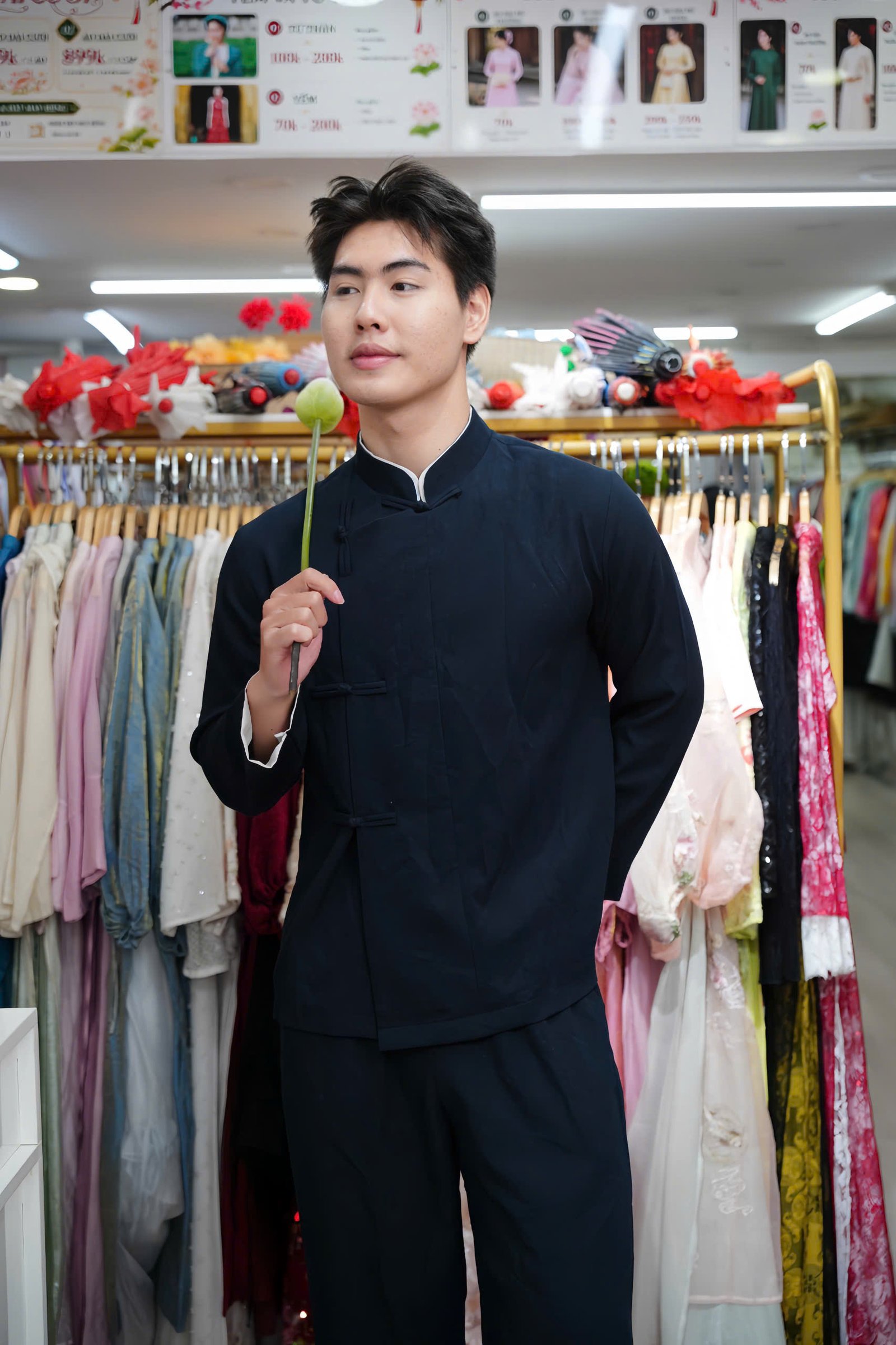 Cho Thuê Set Pháp Phục Nam Xanh Đen