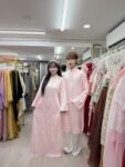 Cho Thuê Áo Dài Nam/Nữ Hồng Gấm Đồng Tiền