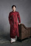 Cho Thuê Áo Dài Nam Đỏ Vân Đỏ