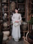 Cho Thuê Áo Dài Nữ Trắng Uyển Ngọc Trang Lana