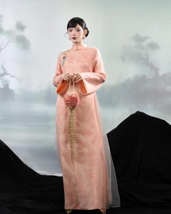 Cho Thuê Áo Dài Nữ Cam Yên Chi 4 Tà